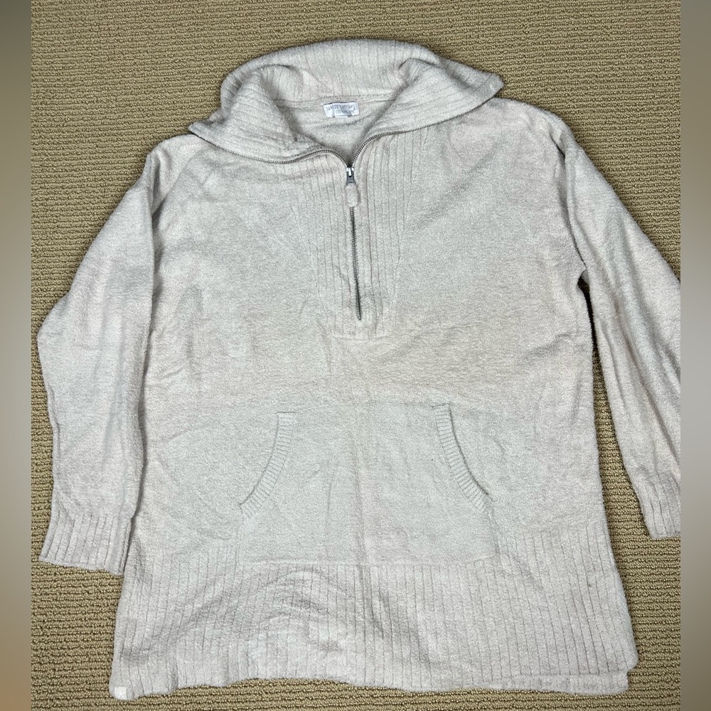Barefoot Dreams Cozy Cream Zip-Up‎ - Picture 2 of 9